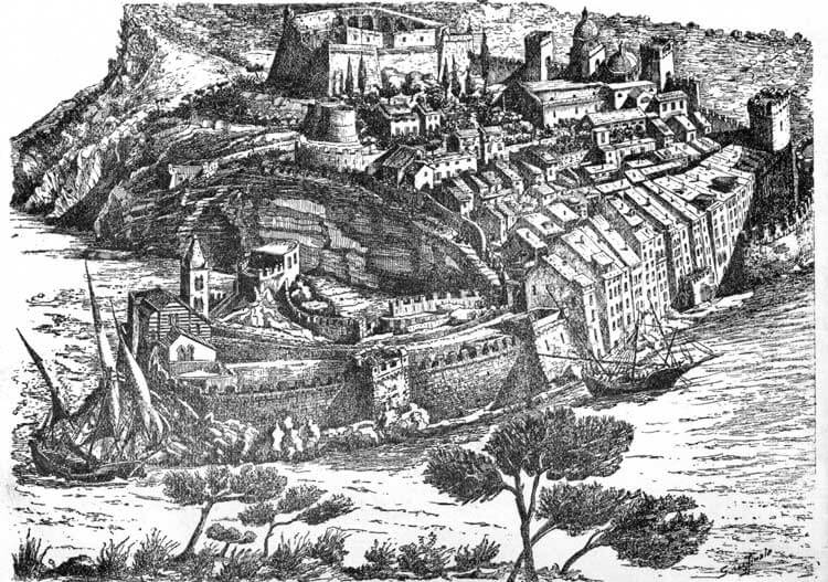 History of Porto Venere - representation by Italian admiral Gino Montefinale