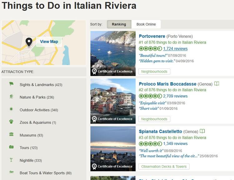 Top Thing to Do in the Italian Riviera by Tripadvisor