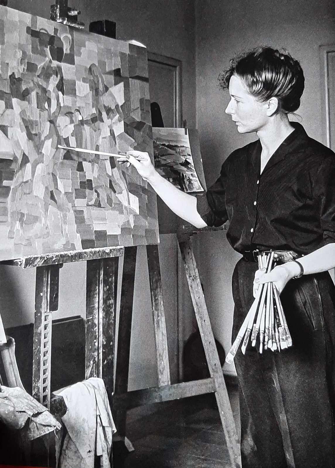 Hélène de Beauvoir in her studio