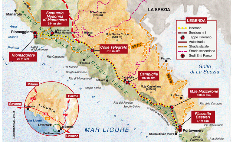 tourist map of riomaggiore