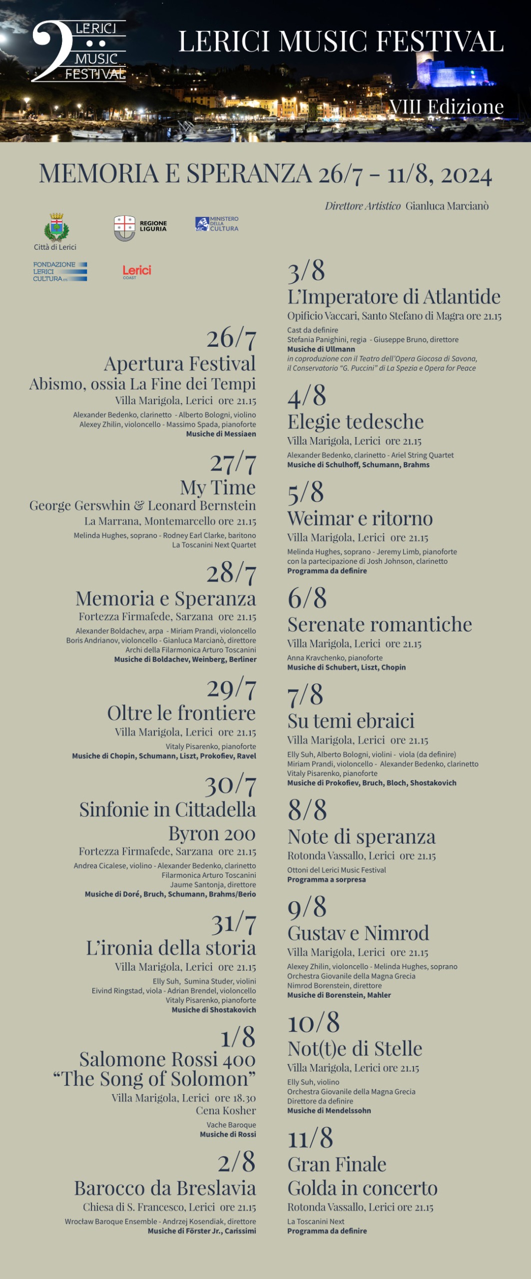 program of the lerici music festival 2024