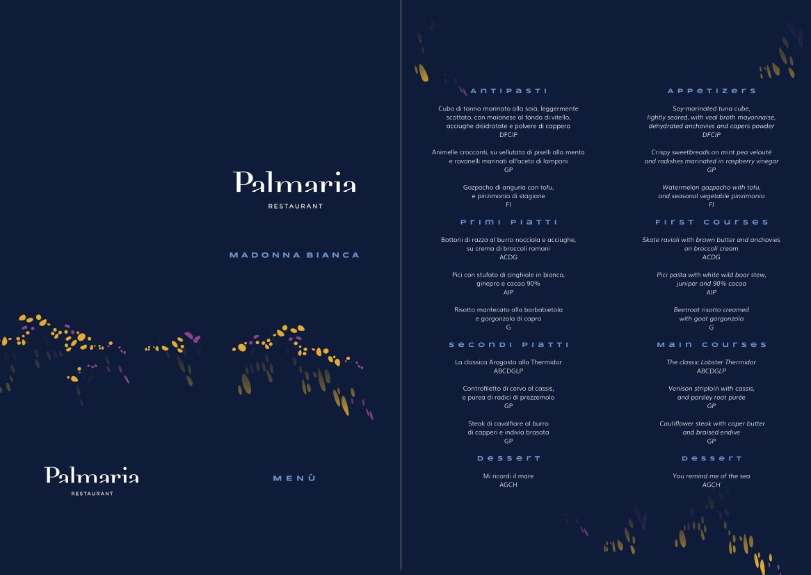 menu madonna bianca 2026