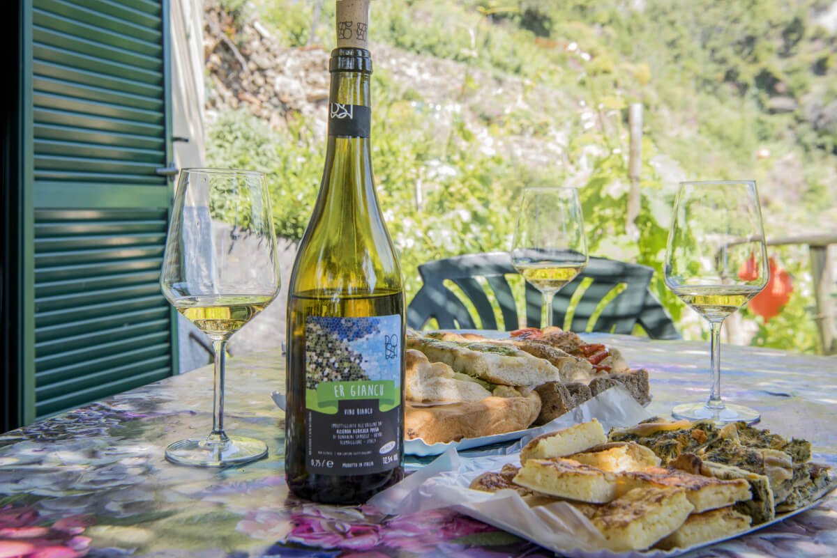 liguria focaccia and cinque terre wine